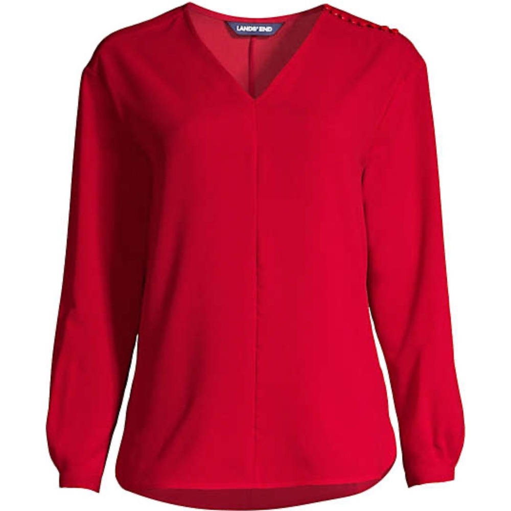 Lands’ End Women’s Red Blouse Size 16P